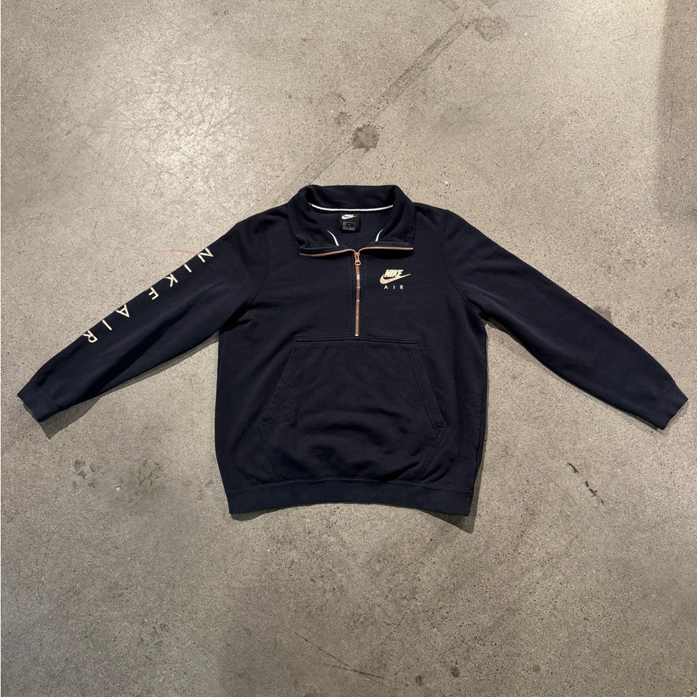 Women’s Black & Rose Gold Half-Zip Sweater